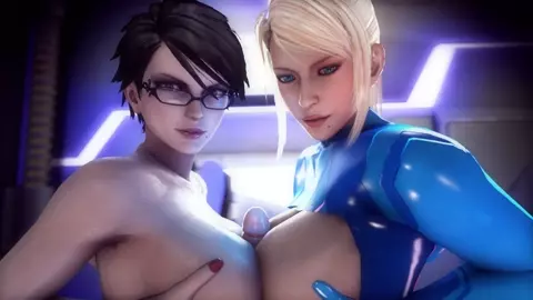 Samus And Bayonetta Boobjob [Noname55]