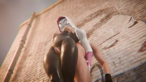 Spider Gwen Alleyway Thighjob