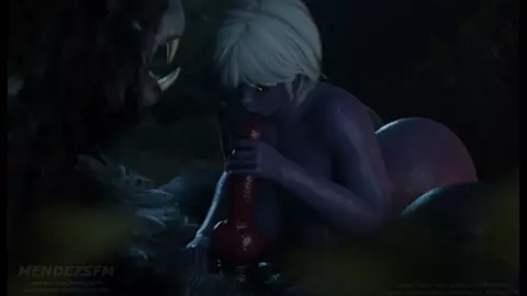 Dark Elf Nyssa pleasures and fucks werewolf [MendezSFM]