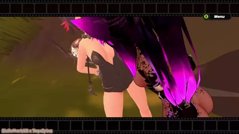 Ellen Joe showing a cat girl how to have a good time, meow!