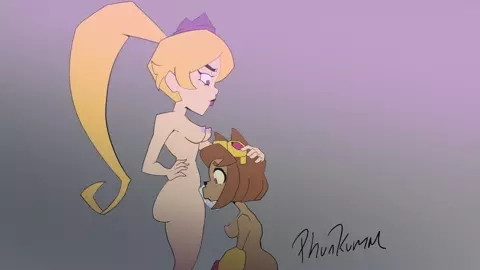 Phunkumm - Kit x Miss Information Strap-on Blowjob to Throat Pie (Sounded) [Gameovers