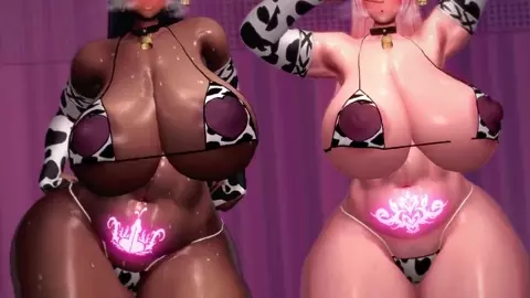 Two Females in Heat, Just Swaying Their Hips