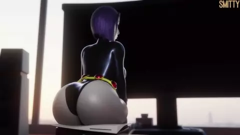 beast boy punishing raven(SUB) By smitty34
