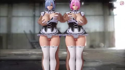 [MMD]Sin Sack VS Rem & Ram (Re:Zero)