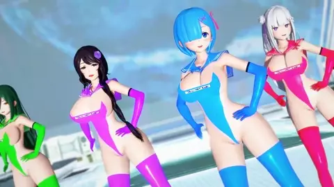 Emilia x Rem x Echidna x Elsa x Crusch - MISTER [Zero Kara Hajimeru Isekai Life]