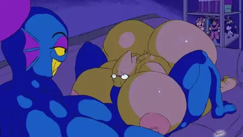 [Biboioioi] Undyne always enjoys her movie nights with Alphys