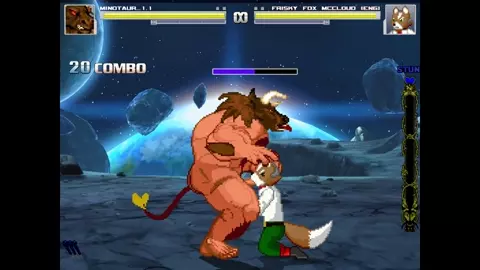Minotaur gets a blowjob from multiple sluts