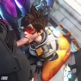 Caught Tracer sucking cock