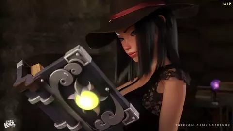 8 minutes of the naughty witch using magic in the dirtiest way - Animation [Good Luk