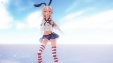 Shimakaze - Short Hair [MMD] Iwayen
