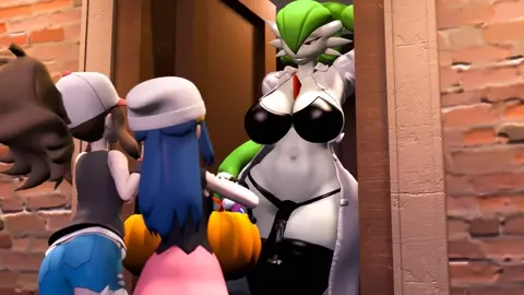 Gardevoir, Hilda and Dawn Trick or Treat