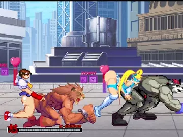 MUGEN: Sakura Kasugano & Rainbow Mika fucks Leo & Gundog