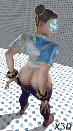 Chun-Li Shaking Her Butt [X3D] (BLACKED & Beta-Safe)