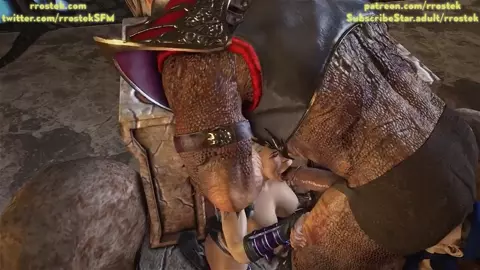 Shao Kahn throat fucking his favourite concubines