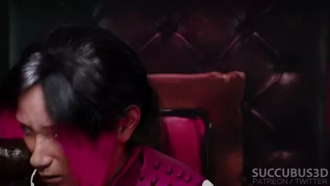 Redline got 4 huge dicks on her face!