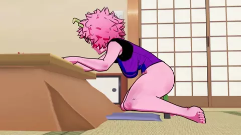 Ashido having fun