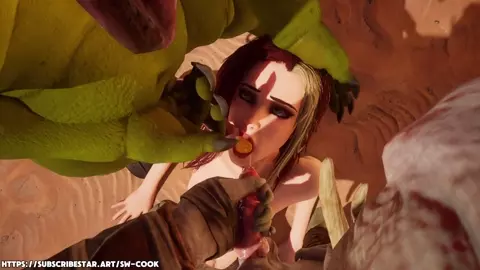 Two Pig Monsters Use Beauty Hard - Oral & Rough Sex