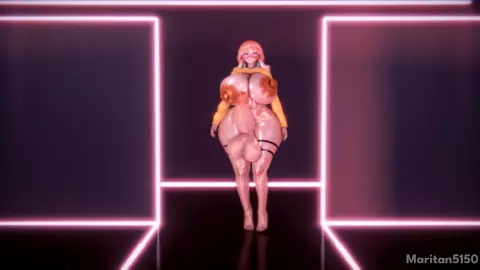 [Hololive] Kiara, Calli, Ina and Gura on the Big Dick Futanari Catwalk ❤