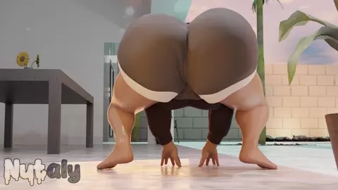 Fat ass slamming on the ground