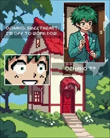 Ochako and Izuku having sex before work