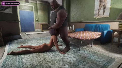 Fat Guy Rails Futa Hooker in His Dirty Apartment
