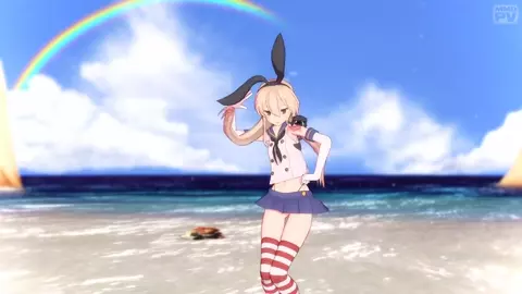 Shimakaze - Deep Blue Town [MMD] Siva